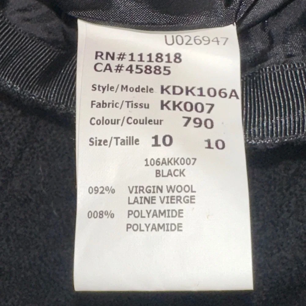 Vintage Michael Kors Collection Wool Skirt Womens 10 Black Button Front Italy